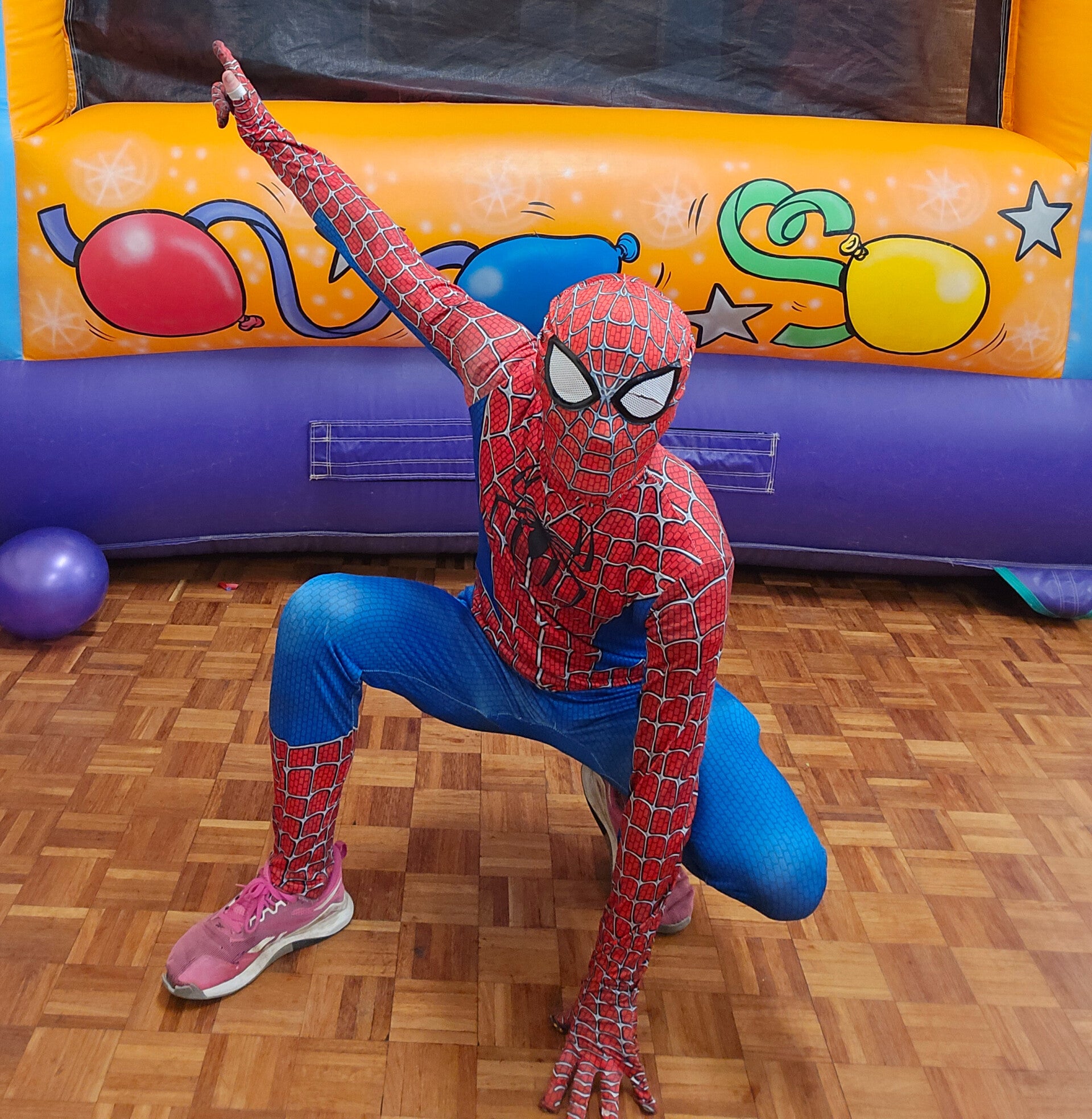 Spiderman themed children’s dance party entertainer in London