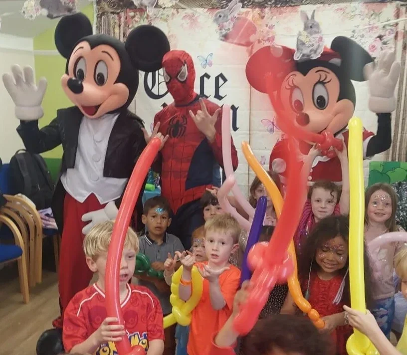 Spiderman themed children’s dance party entertainer in London