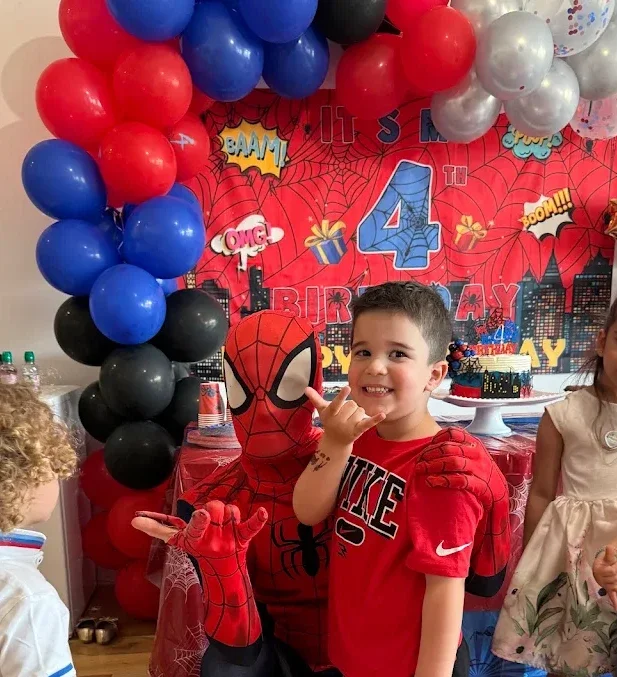 Spiderman themed children’s dance party entertainer in London