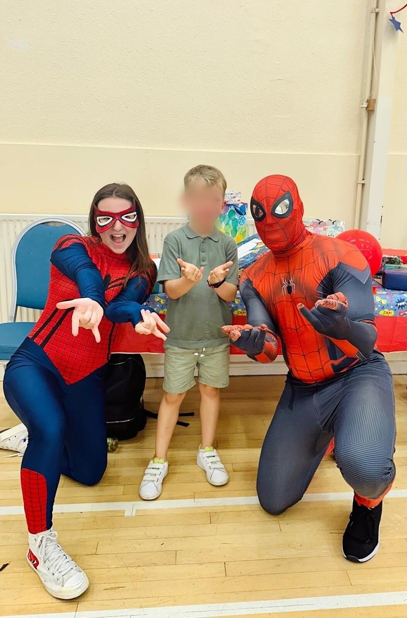 Spiderman themed children’s dance party entertainer in London