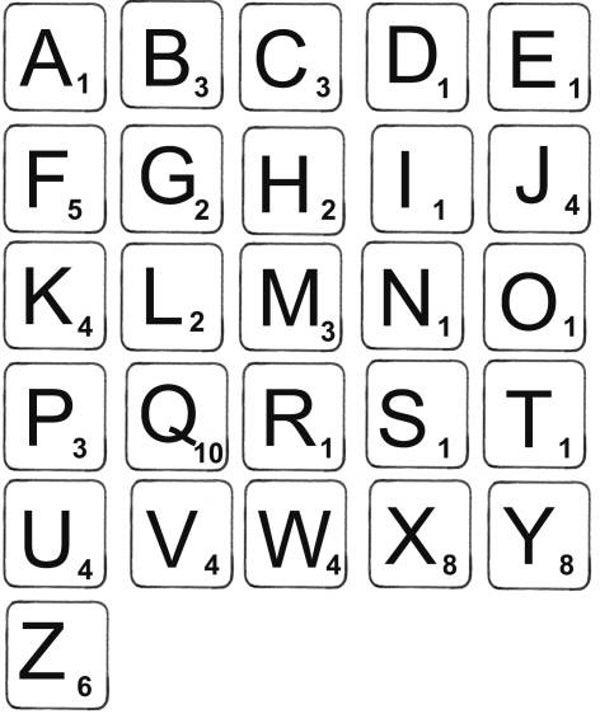 SW P06093/38 Scrabble alfabet middel