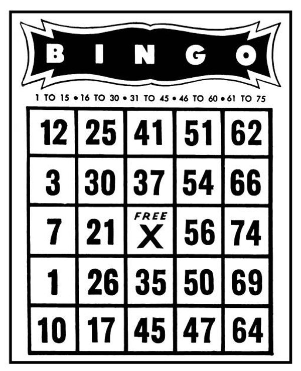 FAS P1401 Bingokaart