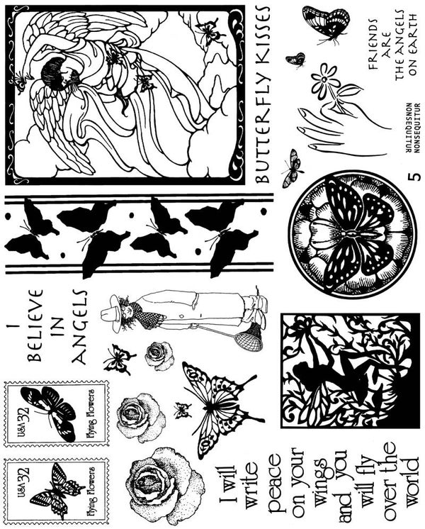 NSPL005 Plate 005 Butterfly angel