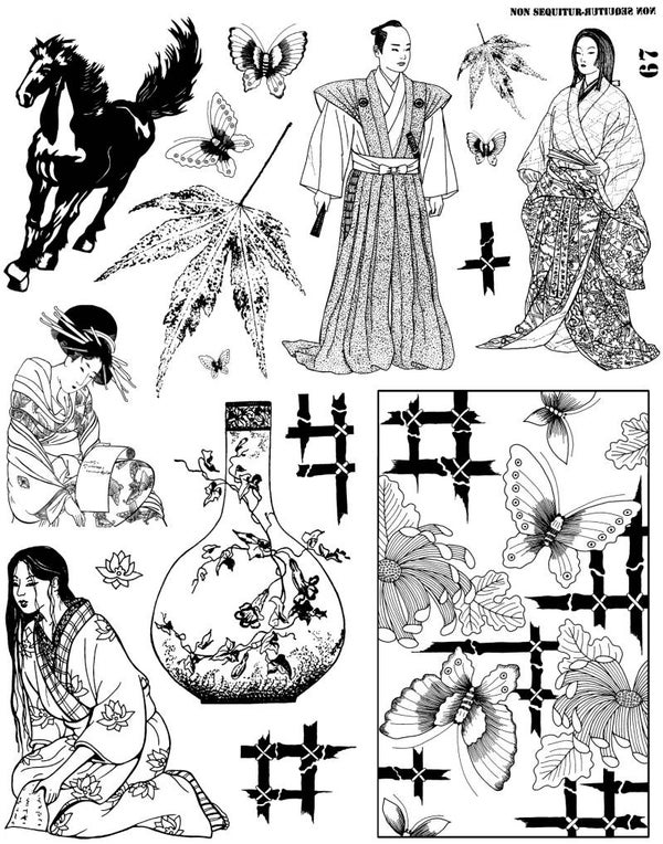 NSPL067 Plate 067 Samurai plate