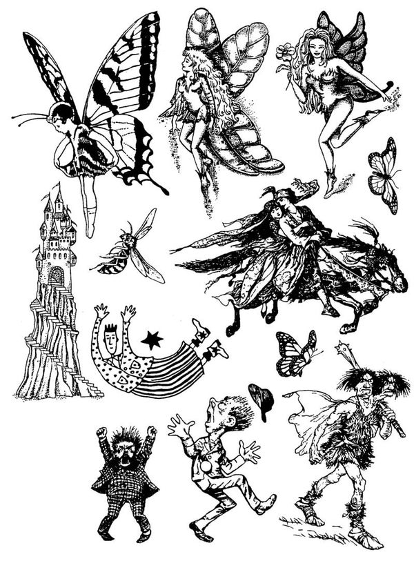 PLATESWCP02 Elfen en sprookjesfiguren