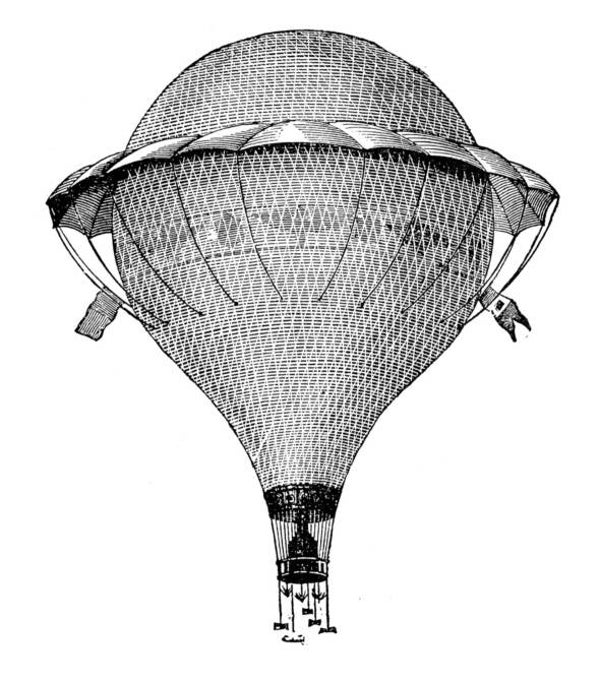 SW Q12044/129 Luchtballon met vlaggen