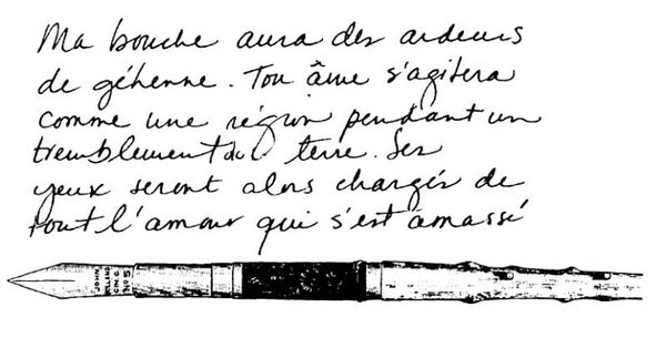 NS Q3710 French text with pen
