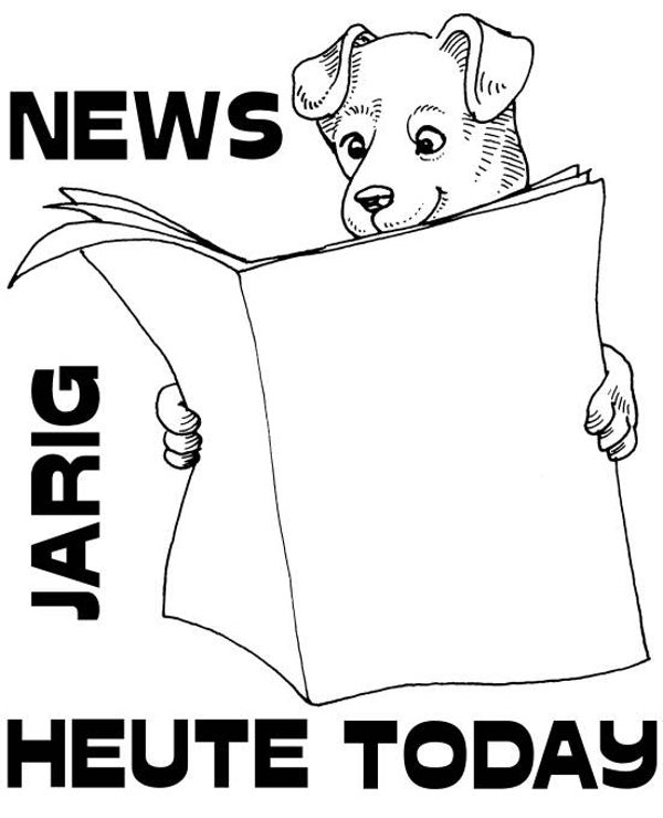 SW R16014/192 Hond met krant + teksten