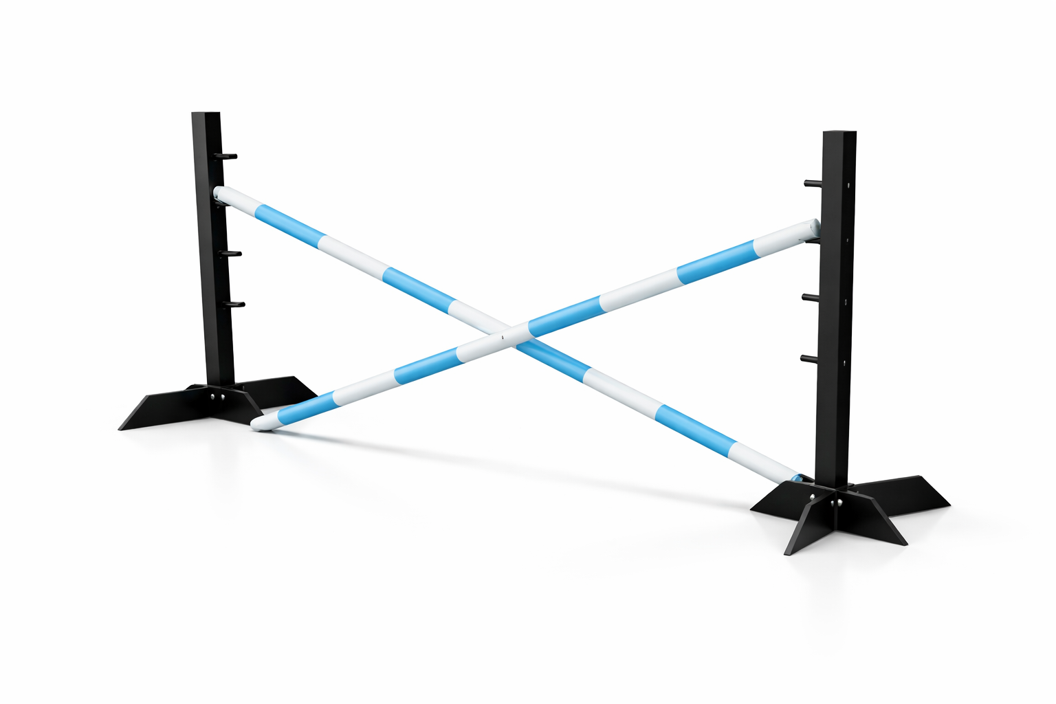 Mini Jump Hindernisset Medium – 6 Staanders & 5 Balken (3 Hindernissen)