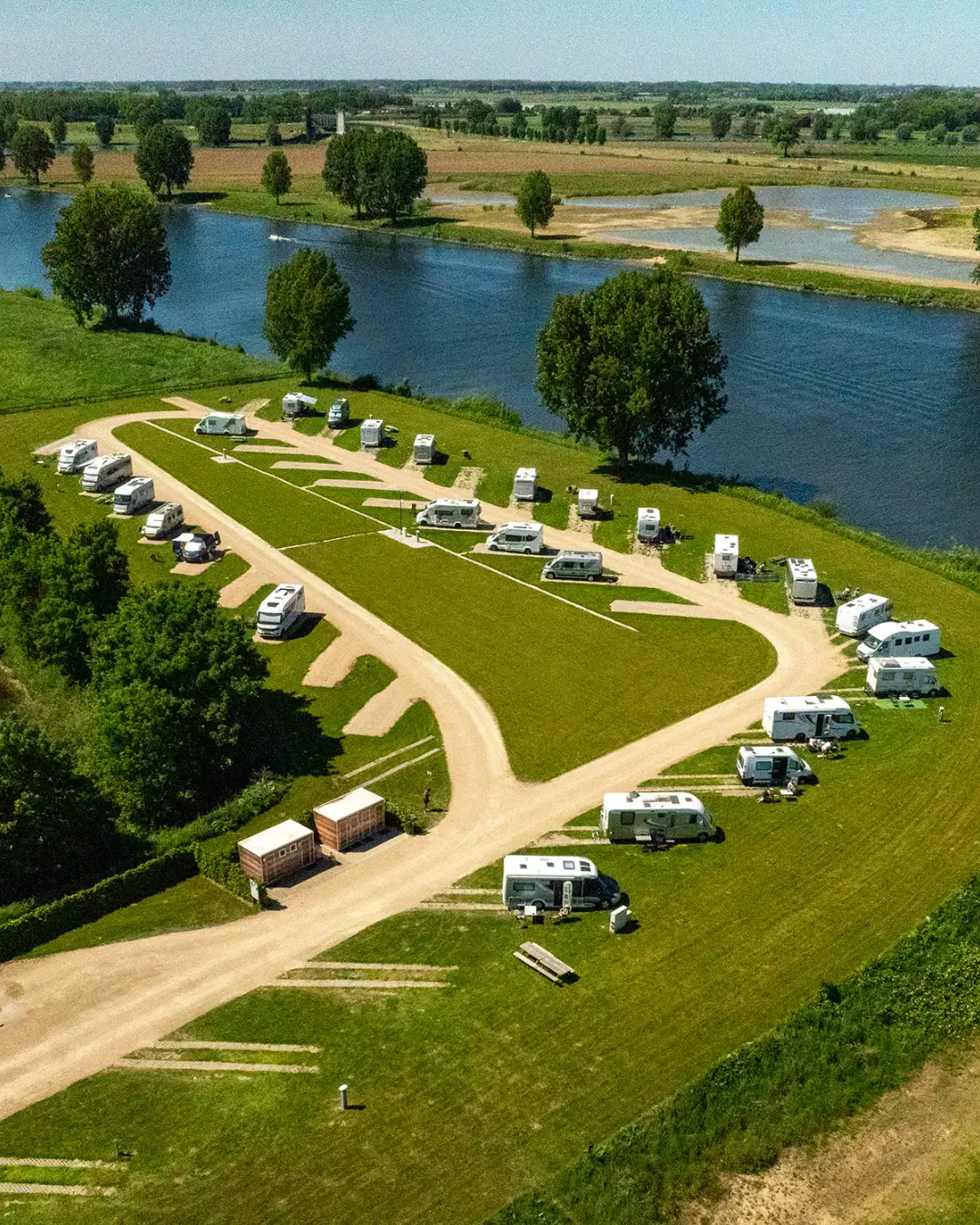 Camperplaats in Heusden Vesting aan het water