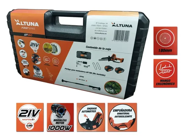 ALTUNA MOTOSIERRA  AF180  21V-4AH-180 MM-1000 . AF180