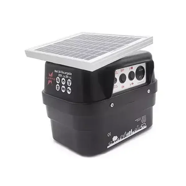 Pastor eléctrico solar Llampec MODELO 24S para equino, porcino, vacuno, ovino y animales salvajes.
