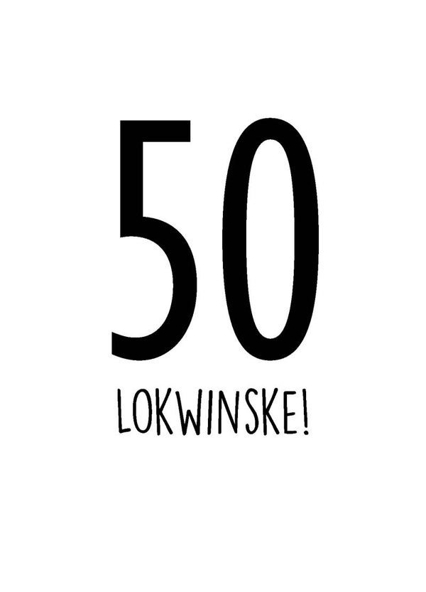 Postkaart - 50 Lokwinske! - @Twist Lifestyle