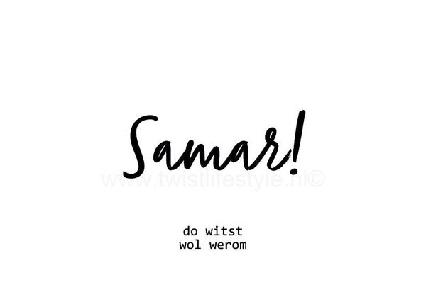 Postkaart - Samar! - Frysk - by Twist Lifestyle