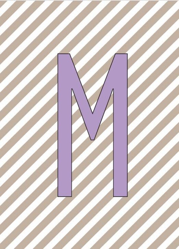 Postkaart - Letter - M