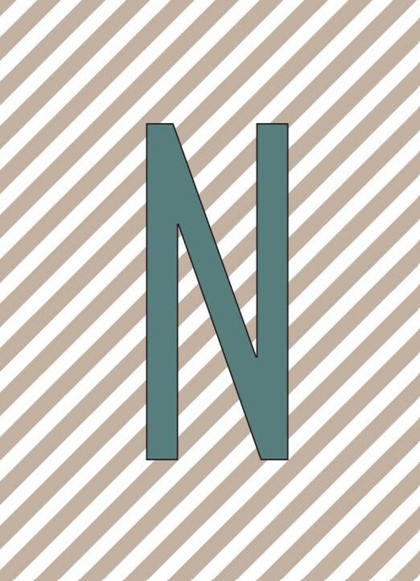 Postkaart - Letter - N