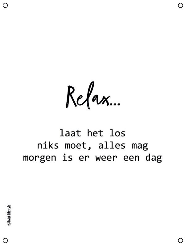 Tuinposter "Relax"