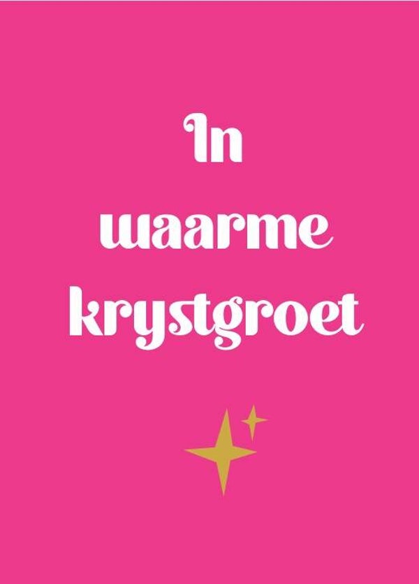 Postkaart in waarme krystgroet