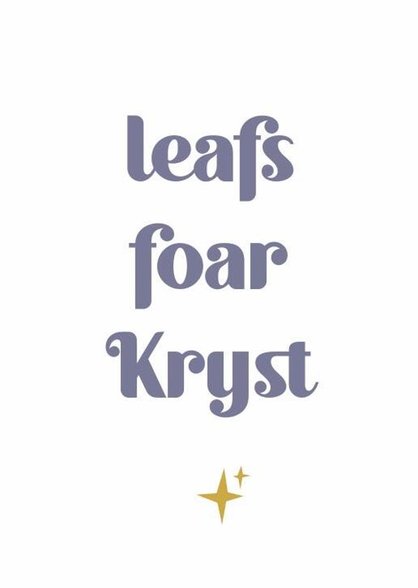 Postkaart Leafs foar Kryst