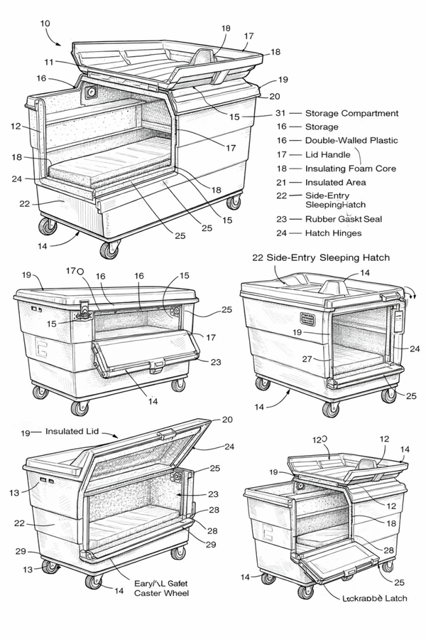 Mobile Insulated Shelter Cart