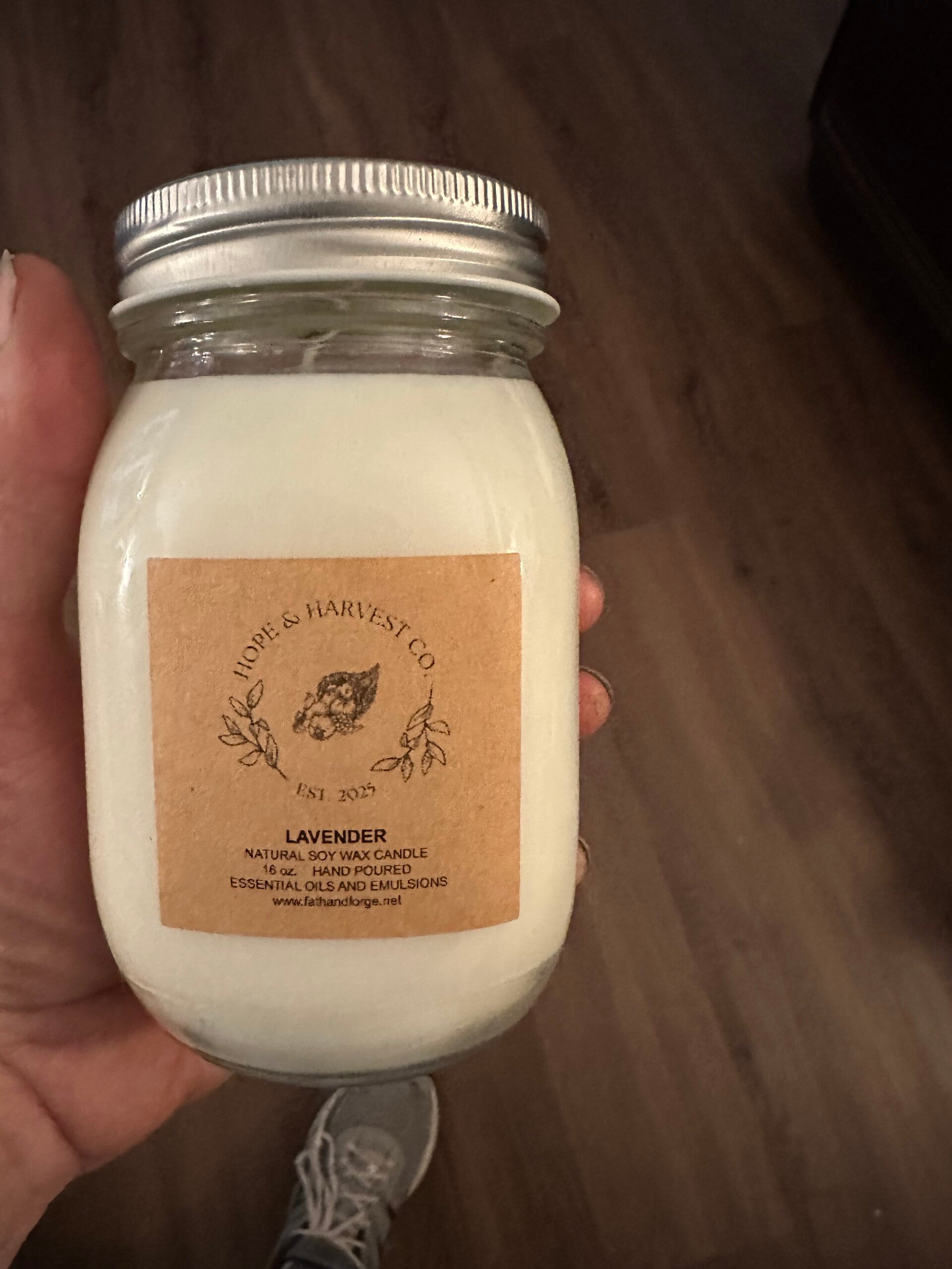 16 oz Natural Soy Wax Candle. Choose from various scents in options