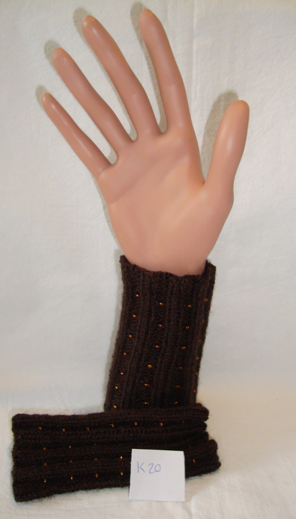 Pulswärmer Kurz mit Perlen