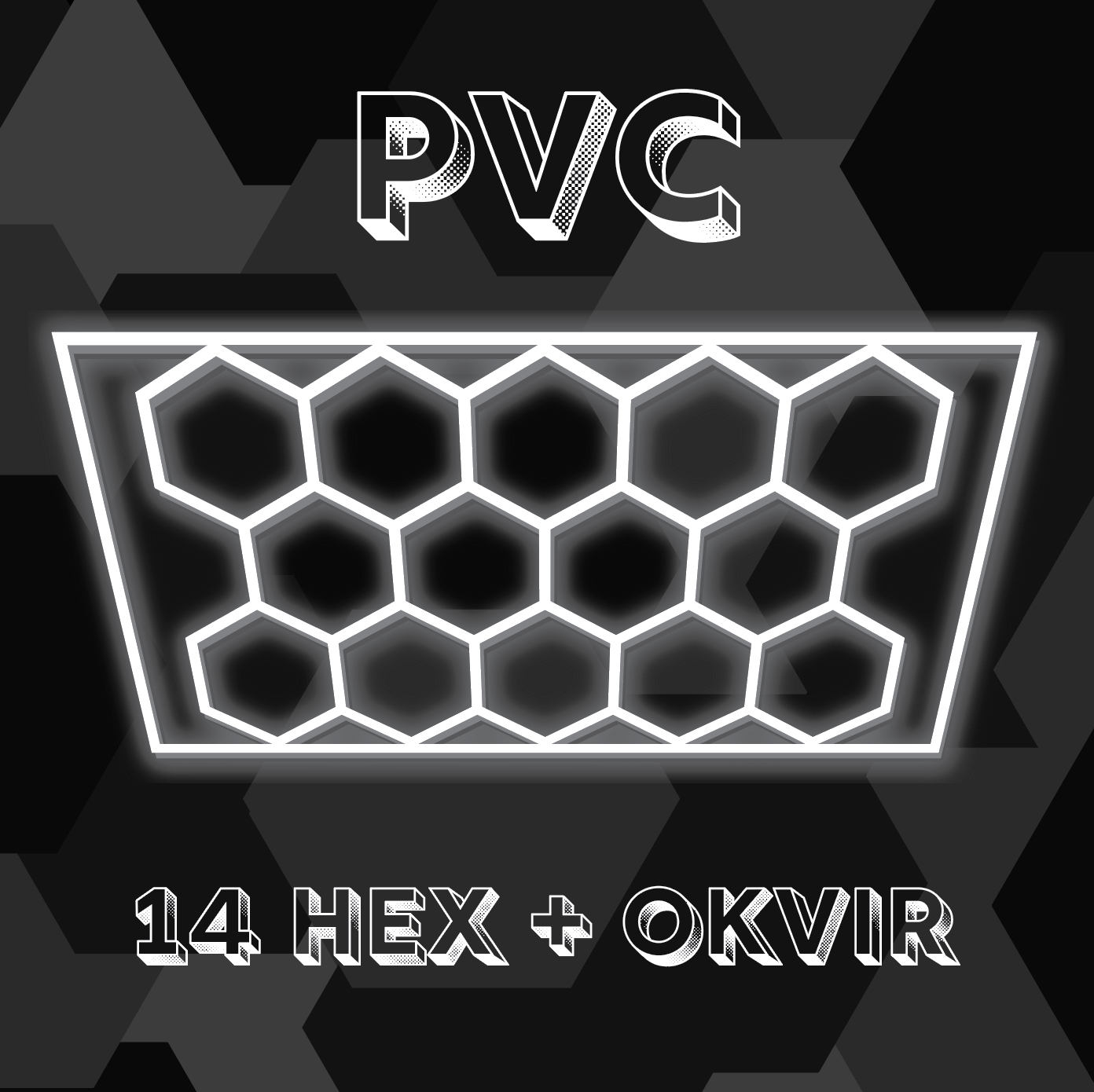 PVC LED Hexagon Luč 14 HEX – Moderni Dizajn