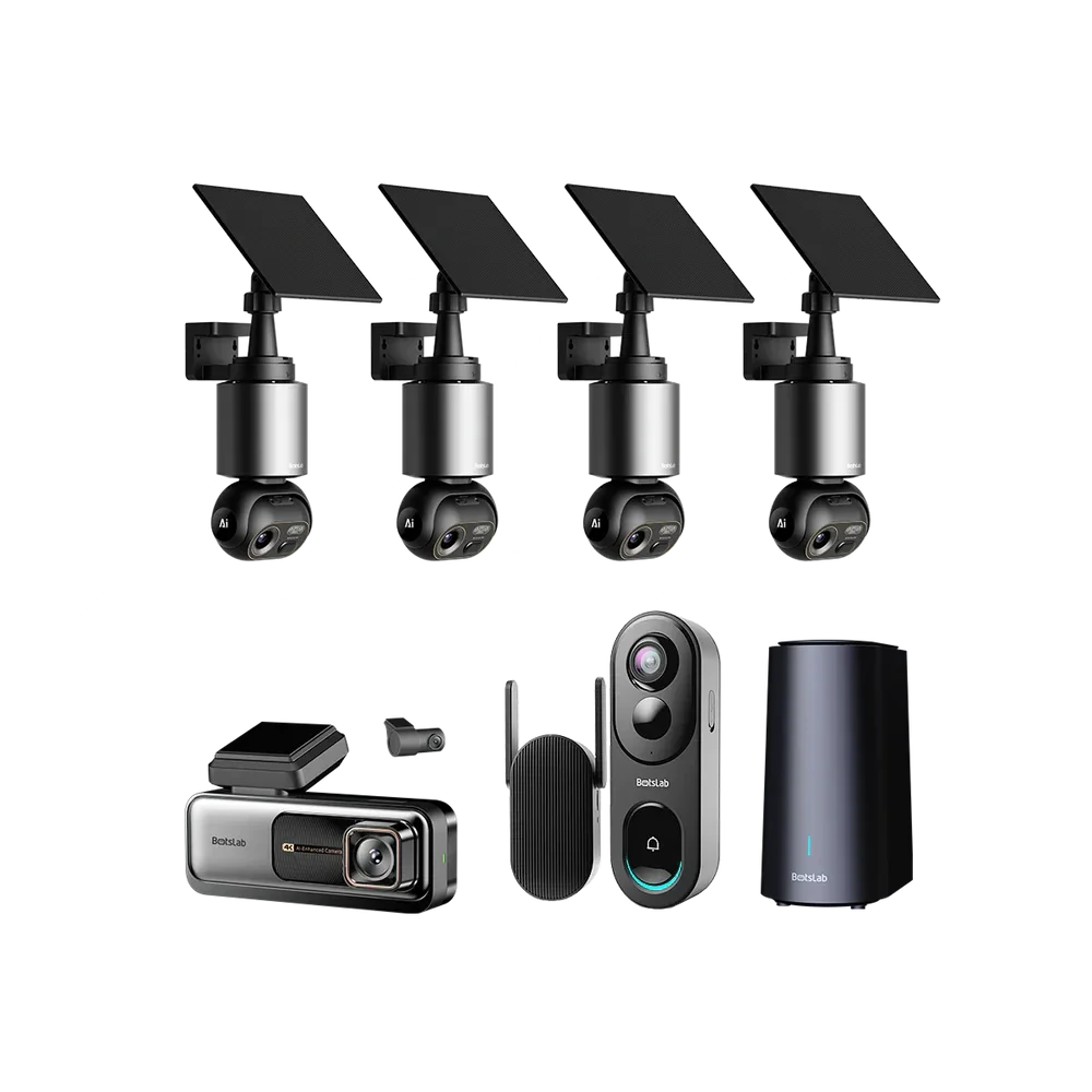 Home   &   Drive   Security   Bundle:   W510   (4-Cam   Kit)   +   G980H   +   R811S