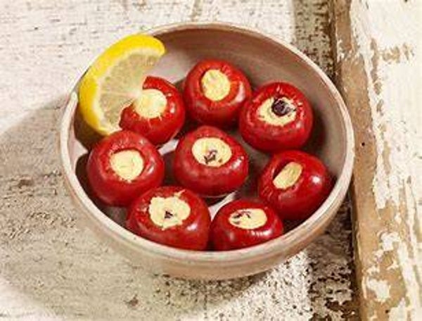 African Peppers gefüllt mit Frischkäse