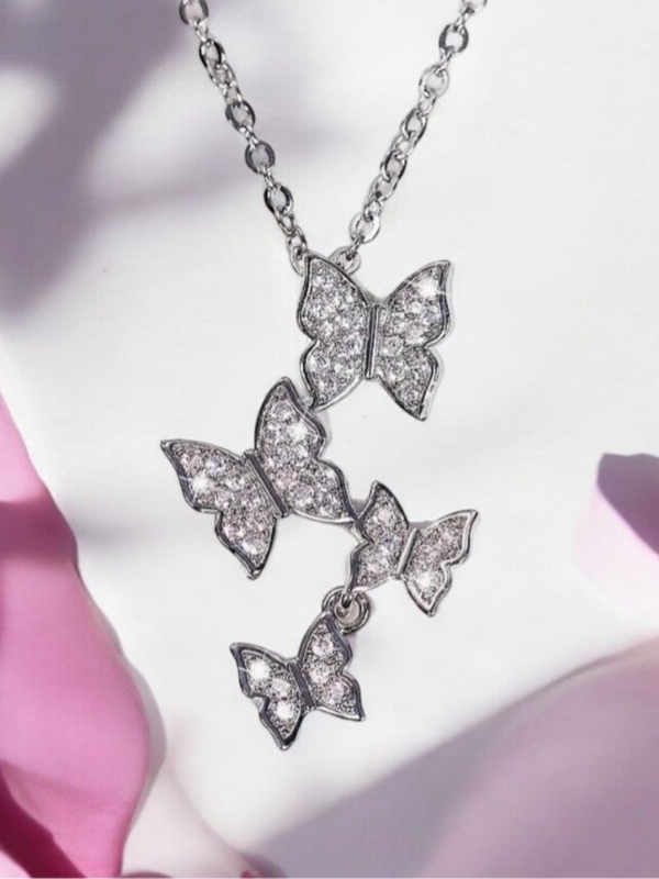 Kette Schmetterlinge, Zirkonia, Art. Sob 54