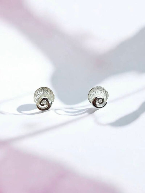 Ohrstecker - silber/weiß