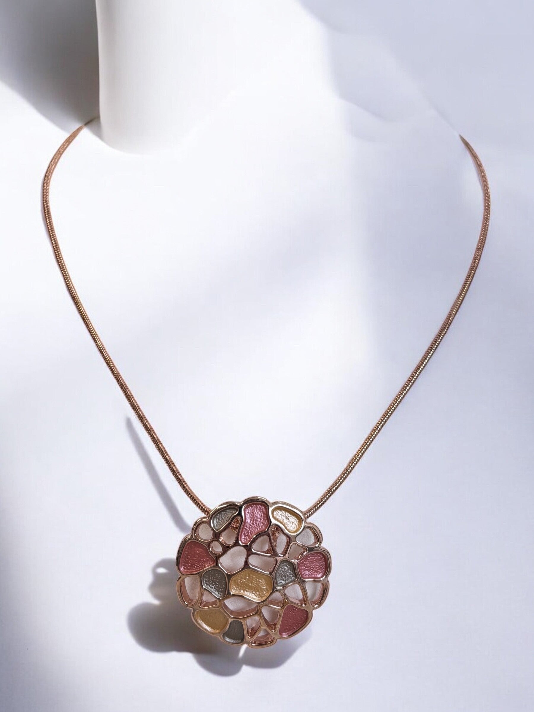 Kette bunt/rosegold Art. 385