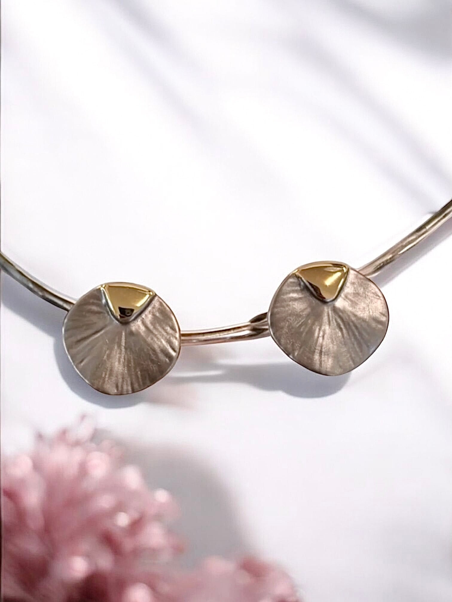 Ohrstecker - gold/braun