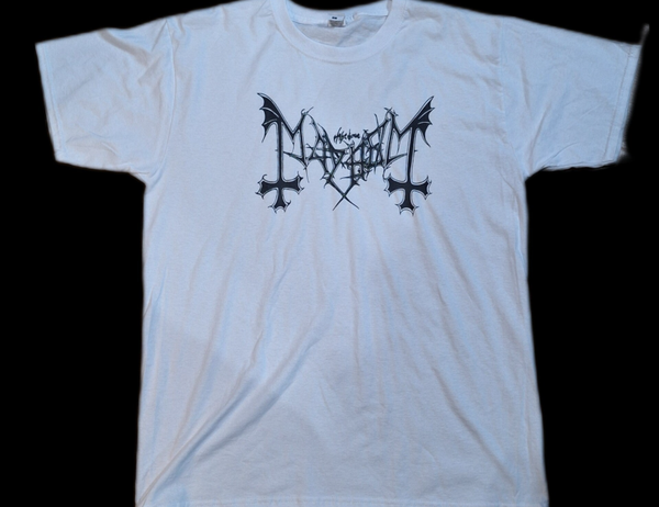 CAMISETA MAYHEM LOGO BLANCO