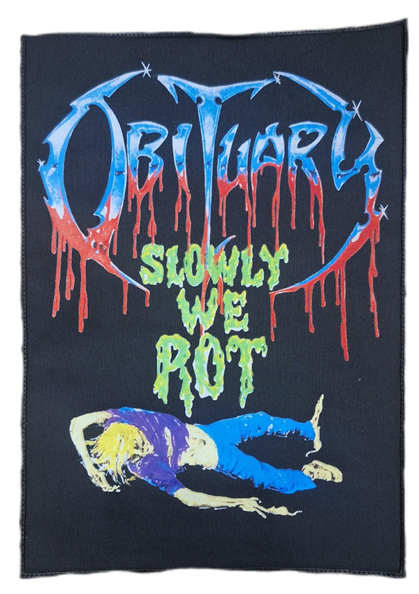 PARCHE ESPALDERA OBITUARY SLOWLY WE ROT