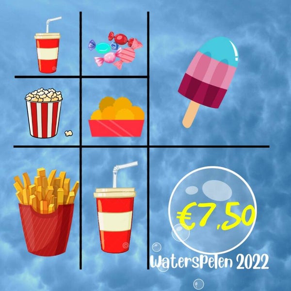Waterspelenkaart 7,50 euro