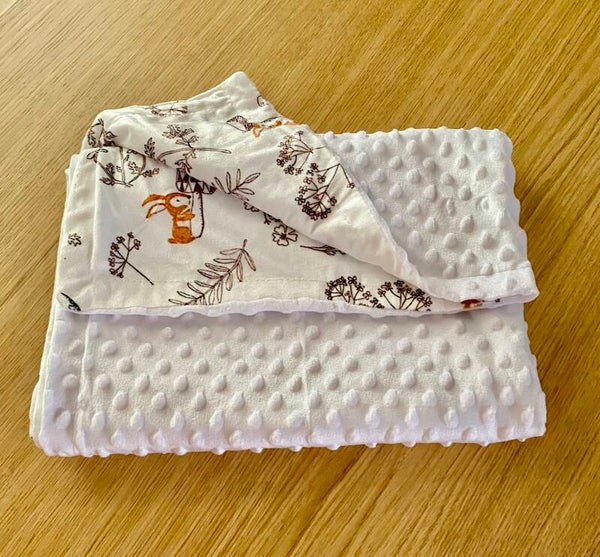 COUVERTURE MINKY / PEAU DE PÊCHE