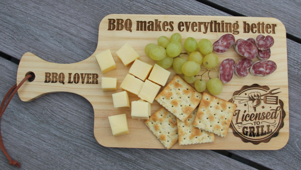 Gepersonaliseerde Borrelplank met tekst EN logo