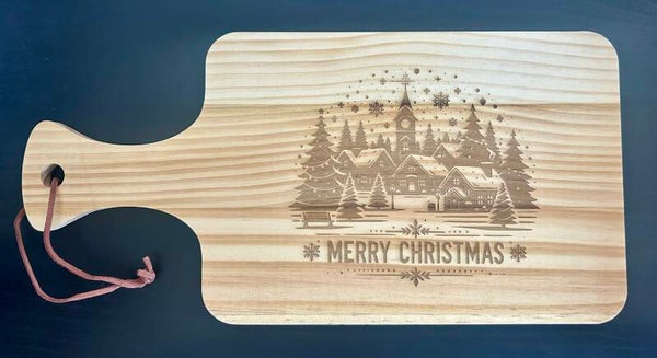 Kerst borrelplank Kerstdorp