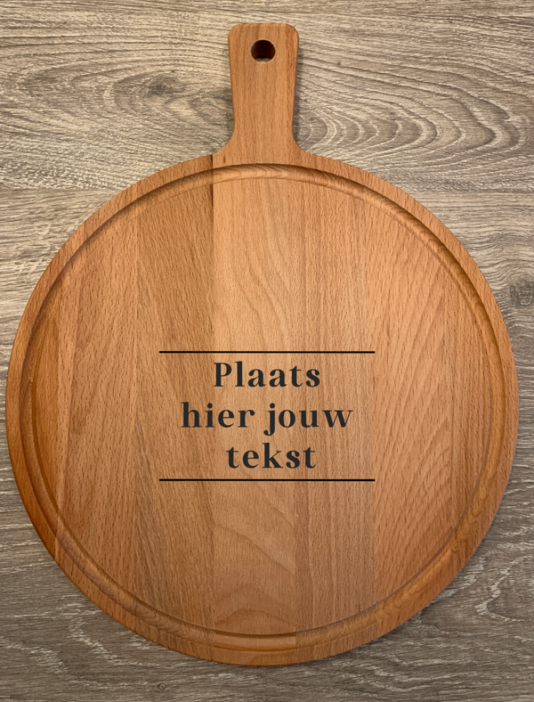 Gepersonaliseerde Ronde Borrelplank met handvat