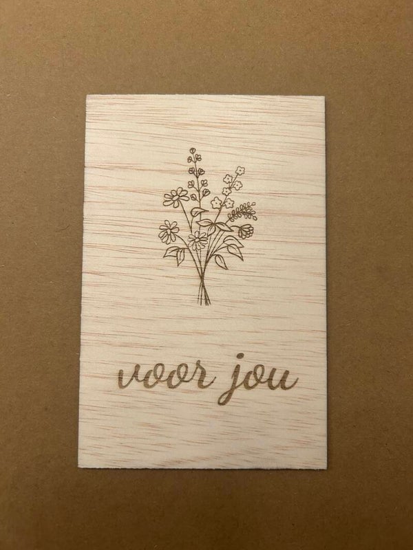 Houten kaart - Voor jou