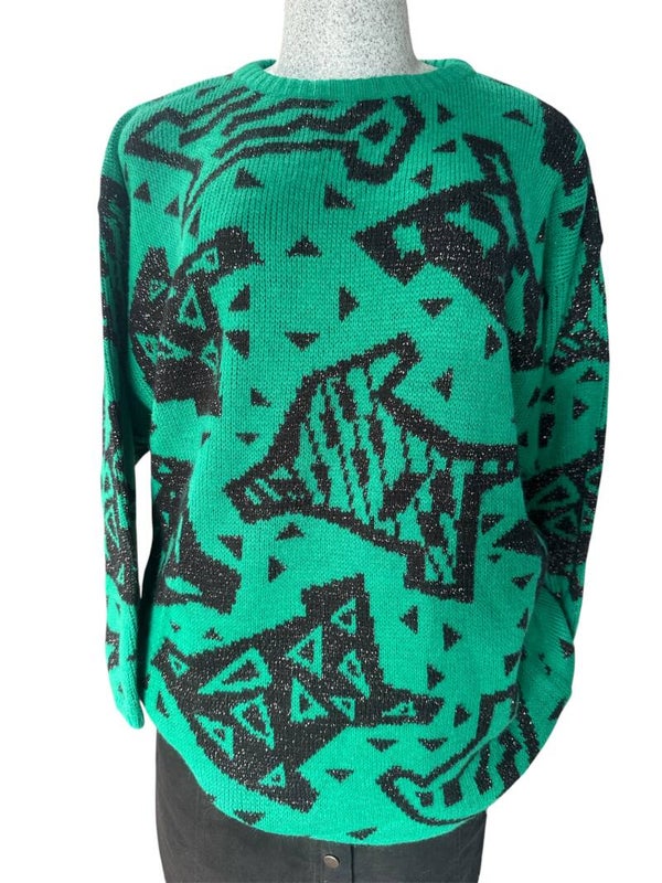 Le manche longues vert et noir-C108