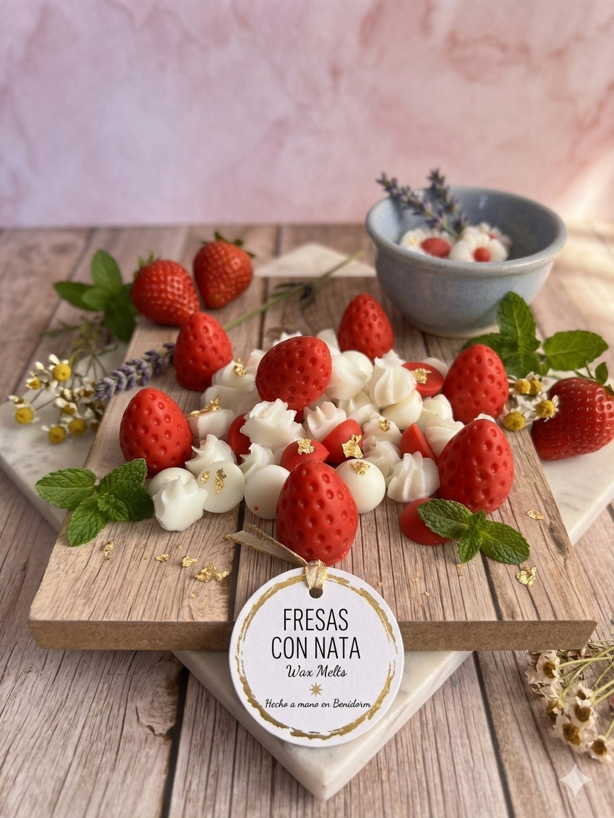 Wax melts fresas con nata