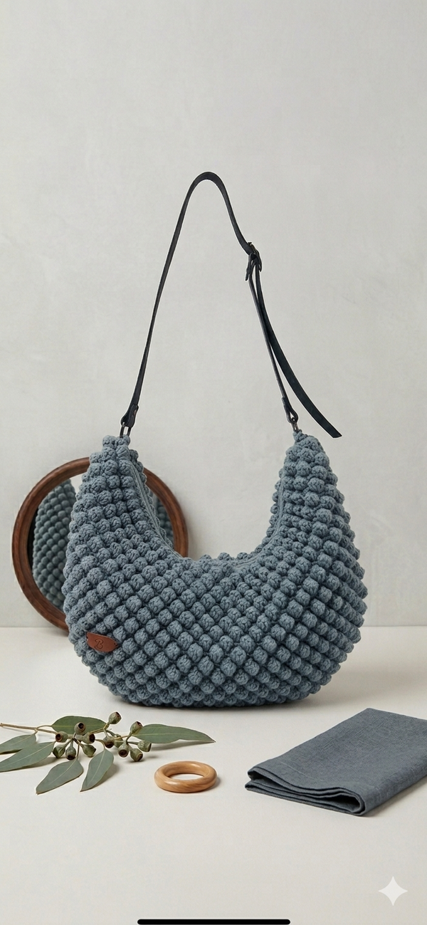 Crossbody Bubble Bag mintgrau