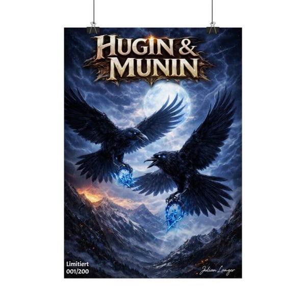 Hugin & Munin Poster Limitiert - eigenes Design