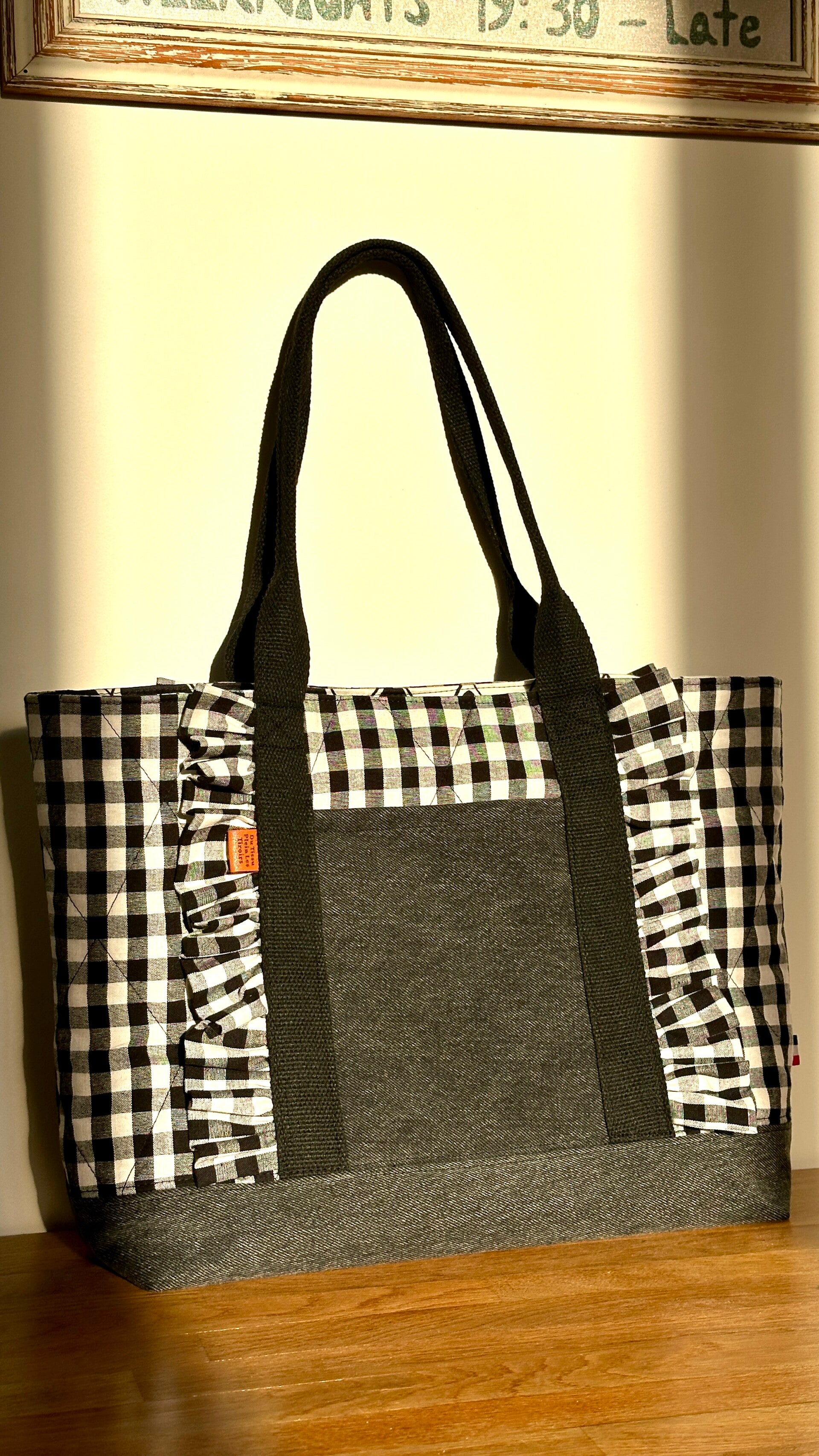 Tote bag horizontal à volants