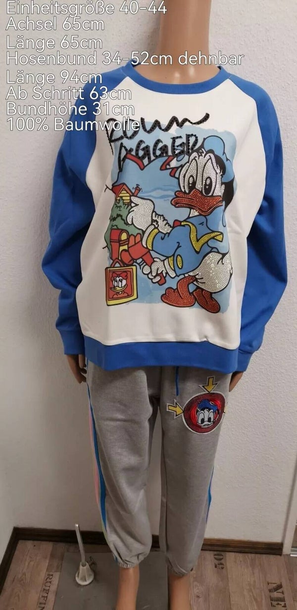 Donald Duck Jogginganzug Größe 40-44 Einheitsgröße