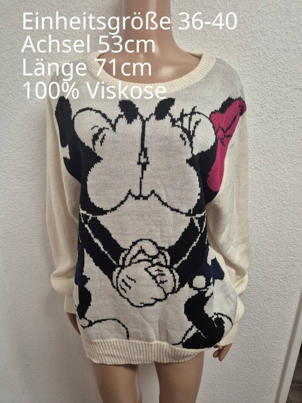Mickey Mouse Strickpullover Größe 36-40 Einheitsgröße