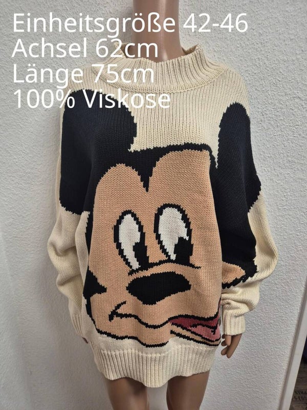 Mickey Mouse Strickpullover Größe 42-46 Einheitsgröße