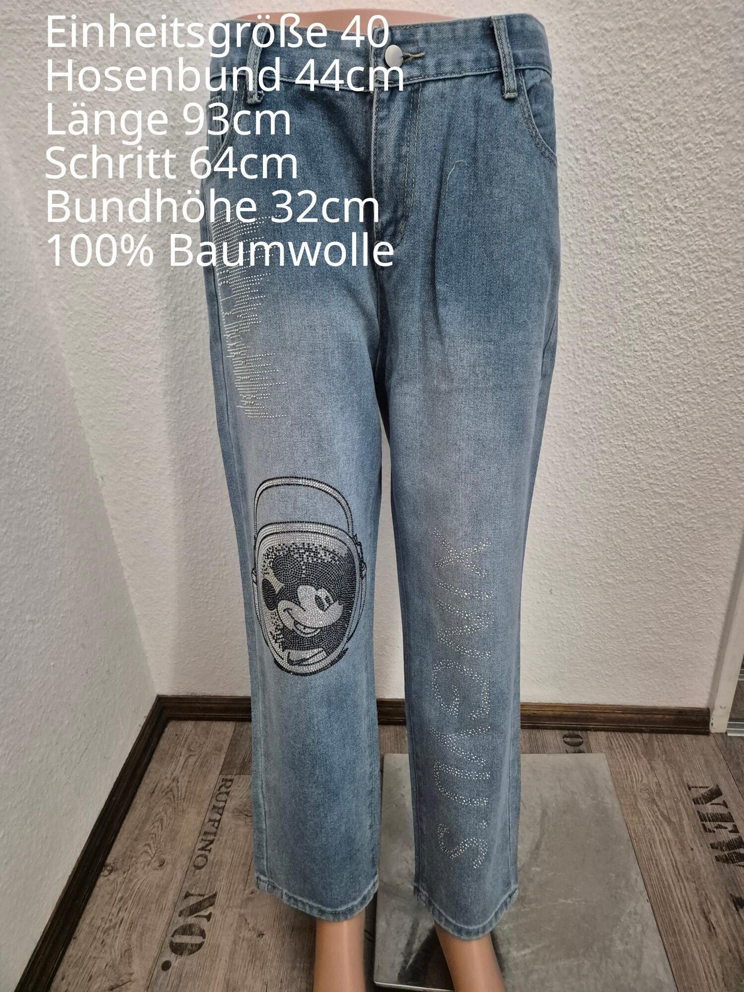 Mickey Mouse Glitzer Jeanshose Größe 40